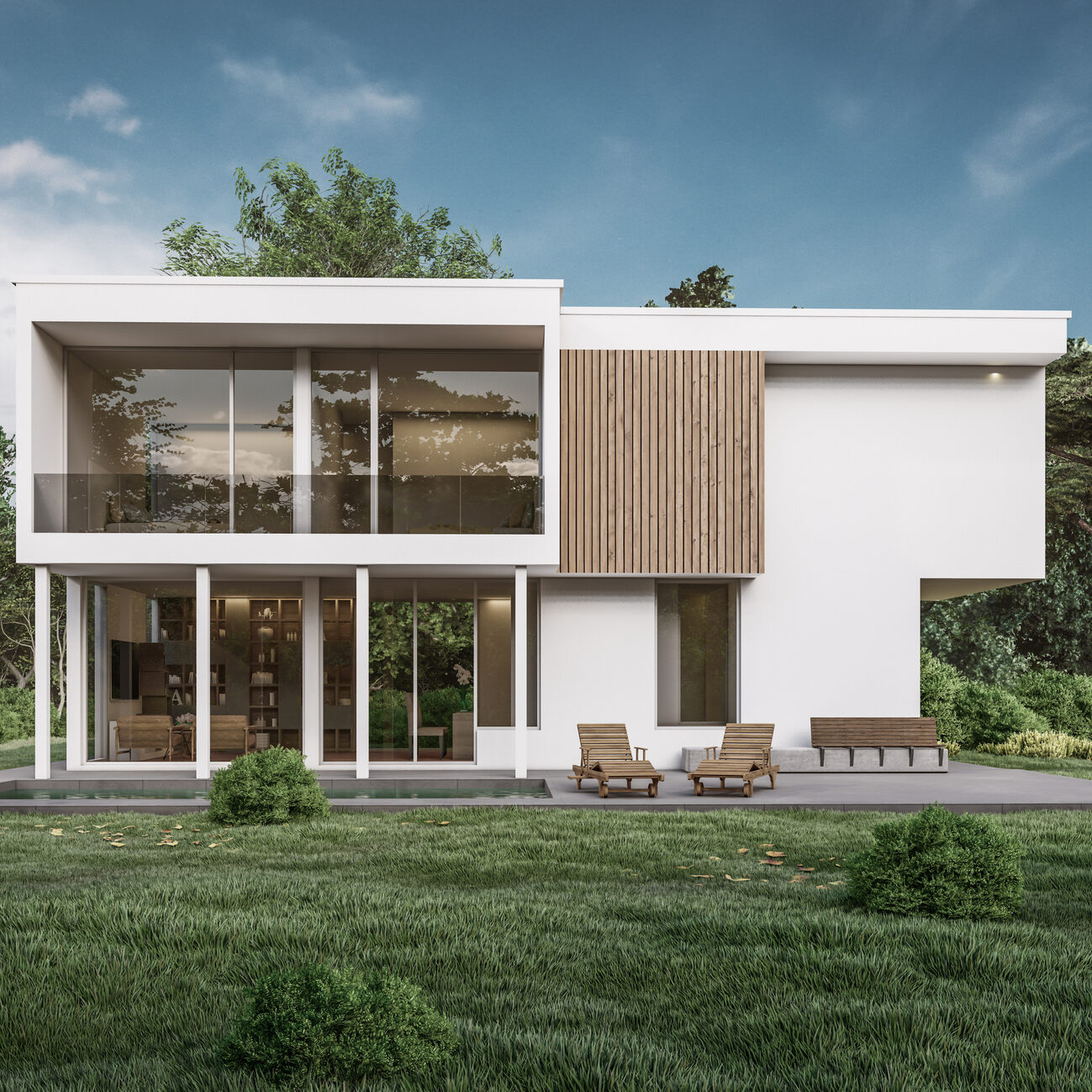 3D Rendering Architectural House Illustration